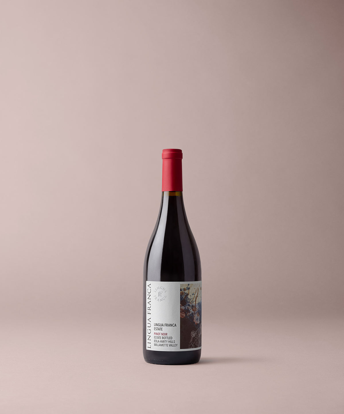 A bottle of Lingua Franca Estate Pinot Noir