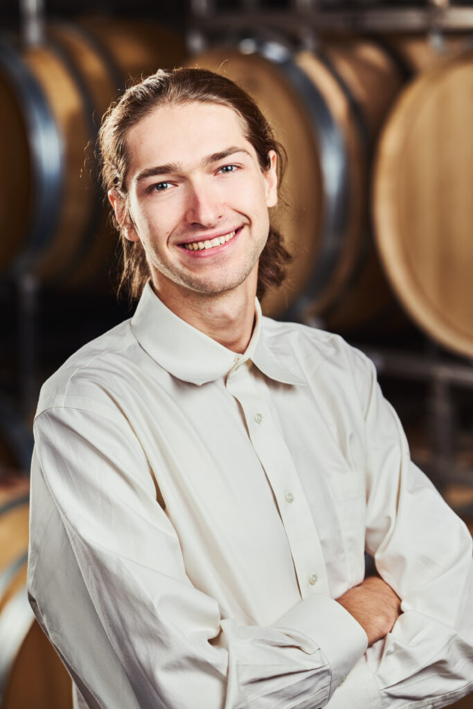 Hospitality manager Haas Berger in the Lingua Franca barrel room